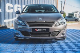 Cup Spoilerlippe Front Ansatz V.1 für Peugeot 308 Mk2  schwarz Hochglanz