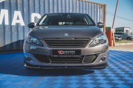 Cup Spoilerlippe Front Ansatz V.2 für Peugeot 308 Mk2 FL schwarz Hochglanz