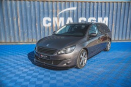 Cup Spoilerlippe Front Ansatz V.2 für Peugeot 308 Mk2  schwarz Hochglanz