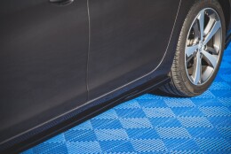 Seitenschweller Ansatz Cup Leisten für Peugeot 308 SW Mk2  schwarz Hochglanz