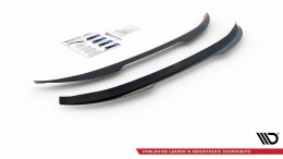 Heck Spoiler Aufsatz Abrisskante passend für Peugeot 308 SW Mk2 Facelift schwarz Hochglanz