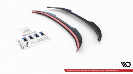 Heck Spoiler Aufsatz Abrisskante passend für Peugeot 308 SW Mk2 Facelift schwarz Hochglanz