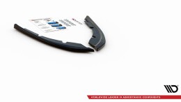 Heck Ansatz Flaps Diffusor passend für Peugeot 308 SW Mk2 Facelift schwarz Hochglanz