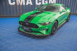 Cup Spoilerlippe Front Ansatz V.1 + Flaps für Ford Mustang GT Mk6 Facelift