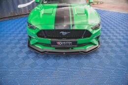 Cup Spoilerlippe Front Ansatz V.1 + Flaps für Ford Mustang GT Mk6 Facelift