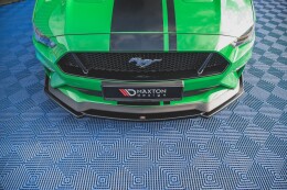 Cup Spoilerlippe Front Ansatz V.2 + Flaps für Ford Mustang GT Mk6 Facelift