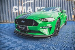 Street+ Spoilerlippe Front Ansatz V.2 + Flaps passend für Ford Mustang GT Mk6 FL