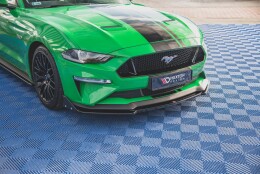 Street+ Spoilerlippe Front Ansatz V.2 + Flaps passend für Ford Mustang GT Mk6 FL