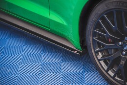 Seitenschweller Ansatz Cup Leisten + Flaps passend für Ford Mustang GT Mk6 Facelift