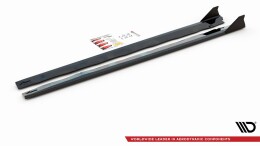 Seitenschweller Ansatz Cup Leisten + Flaps passend für Ford Mustang GT Mk6 Facelift