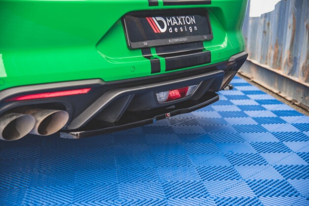Mittlerer Cup Diffusor Heck Ansatz passend für Ford Mustang GT Mk6 Facelift schwarz Hochglanz