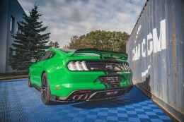 Mittlerer Cup Diffusor Heck Ansatz für Ford Mustang GT Mk6 FL schwarz Hochglanz