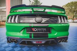 Mittlerer Cup Diffusor Heck Ansatz passend für Ford Mustang GT Mk6 Facelift schwarz Hochglanz