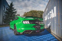 Mittlerer Cup Diffusor Heck Ansatz passend für Ford Mustang GT Mk6 Facelift schwarz Hochglanz