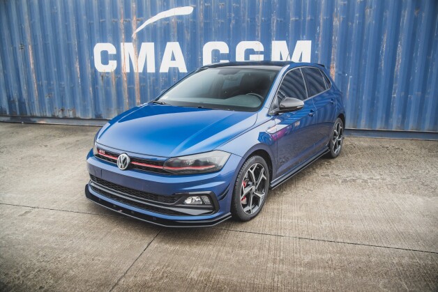 Street Pro Cup Spoilerlippe Front Ansatz passend für VW Polo GTI Mk6 SCHWARZ