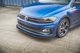 Street Pro Cup Spoilerlippe Front Ansatz passend für VW Polo GTI Mk6 SCHWARZ