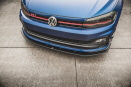 Street Pro Cup Spoilerlippe Front Ansatz passend für VW Polo GTI Mk6 rot