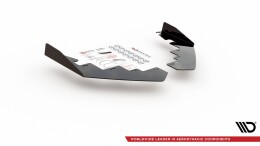 Front Stoßstange Flaps passend für VW Polo GTI Mk6 schwarz Hochglanz