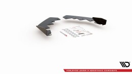 Front Stoßstange Flaps passend für VW Polo GTI Mk6 schwarz Hochglanz
