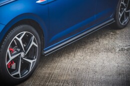Street Pro Seitenschweller Ansatz Cup Leisten für VW Polo GTI Mk6 SCHWARZ