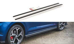 Street Pro Seitenschweller Ansatz Cup Leisten passend für VW Polo GTI Mk6 SCHWARZ