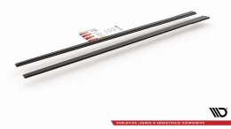 Street Pro Seitenschweller Ansatz Cup Leisten passend für VW Polo GTI Mk6 SCHWARZ