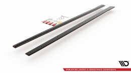 Street Pro Seitenschweller Ansatz Cup Leisten passend für VW Polo GTI Mk6 SCHWARZ