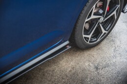 Street Pro Seitenschweller Ansatz Cup Leisten für VW Polo GTI Mk6 ROT