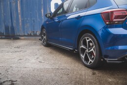 Seitenschweller Flaps passend für VW Polo GTI Mk6 schwarz Hochglanz