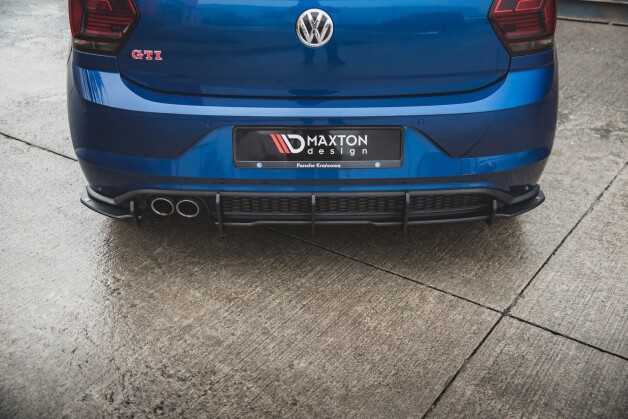 Street Pro Heck Ansatz Diffusor passend für VW Polo GTI Mk6 SCHWARZ