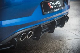 Street Pro Heck Ansatz Diffusor für VW Polo GTI Mk6 SCHWARZ-ROT