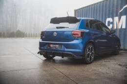 Street Pro Heck Ansatz Diffusor für VW Polo GTI Mk6 ROT+ HOCHGLANZ FLAPS