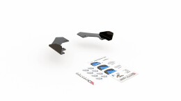 Hintere Seiten Flaps für VW Polo GTI Mk6 schwarz Hochglanz