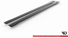 Street Pro Seitenschweller Ansatz Cup Leisten V.2 passend für Honda Civic X Type-R SCHWARZ