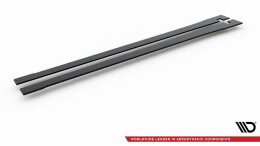 Street Pro Seitenschweller Ansatz Cup Leisten V.2 passend für Honda Civic X Type-R SCHWARZ