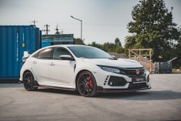 Street Pro Seitenschweller Ansatz Cup Leisten V.2 passend für Honda Civic X Type-R rot