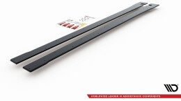 Street Pro Seitenschweller Ansatz Cup Leisten V.2 passend für Honda Civic X Type-R rot
