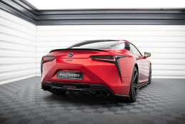 Heck Ansatz Flaps Diffusor passend für Lexus LC 500 schwarz Hochglanz