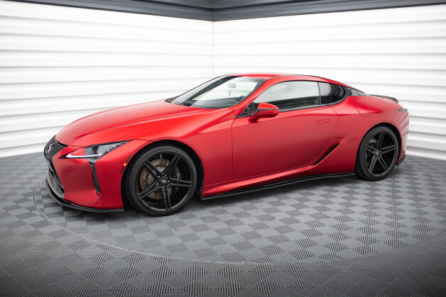 Seitenschweller Ansatz Cup Leisten passend für Lexus LC 500 schwarz Hochglanz