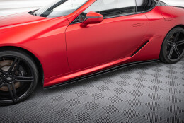 Seitenschweller Ansatz Cup Leisten passend für Lexus LC 500 schwarz Hochglanz