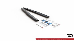 Heck Ansatz Flaps Diffusor passend für Audi A6 S-Line / S6 C8 / C8 Facelift schwarz Hochglanz