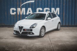 Cup Spoilerlippe Front Ansatz V.2 für Alfa Romeo Giulietta schwarz Hochglanz