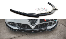 Cup Spoilerlippe Front Ansatz V.2 für Alfa Romeo Giulietta Facelift schwarz Hochglanz