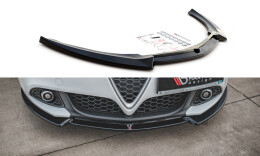 Cup Spoilerlippe Front Ansatz V.3 für Alfa Romeo Giulietta schwarz Hochglanz