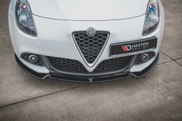 Cup Spoilerlippe Front Ansatz V.3 für Alfa Romeo Giulietta schwarz Hochglanz