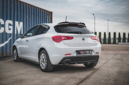 Heck Ansatz Flaps Diffusor V.1 für Alfa Romeo Giulietta schwarz Hochglanz