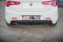 Heck Ansatz Diffusor passend für Alfa Romeo Giulietta (Einzelauspuff li.) schwarz Hochglanz