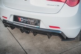 Heck Ansatz Diffusor passend für Alfa Romeo Giulietta (Einzelauspuff li.) schwarz Hochglanz