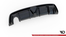 Heck Ansatz Diffusor passend für Alfa Romeo Giulietta (Einzelauspuff li.) schwarz Hochglanz