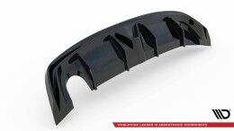 Heck Ansatz Diffusor passend für Alfa Romeo Giulietta (Einzelauspuff li.) schwarz Hochglanz
